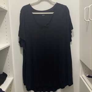 Ava and Viv Black Criss Cross strap top